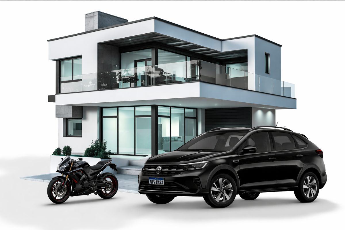 Casa, carro e moto